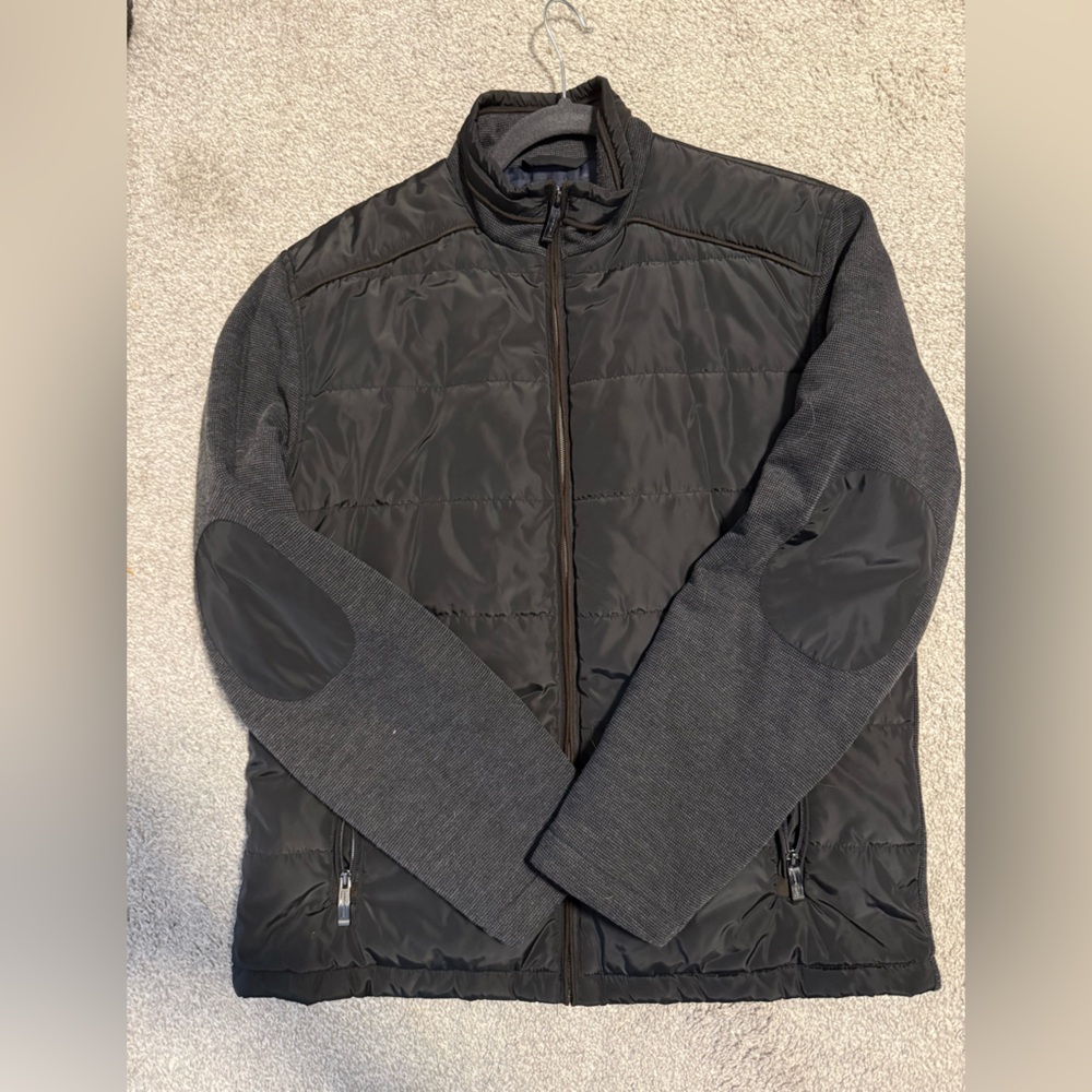 Johnston & Murphy Black and Gray Puffer Jacket